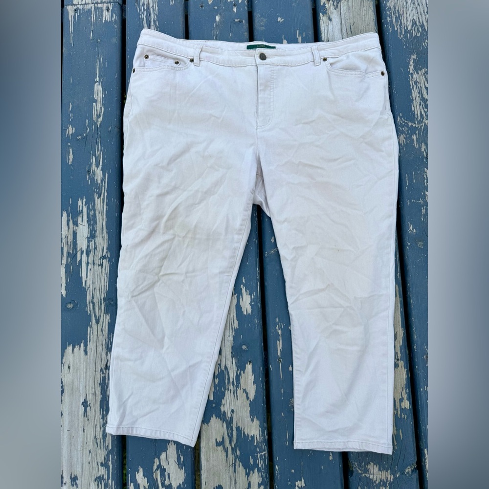 Ralph Lauren Cream Cropped Jeans